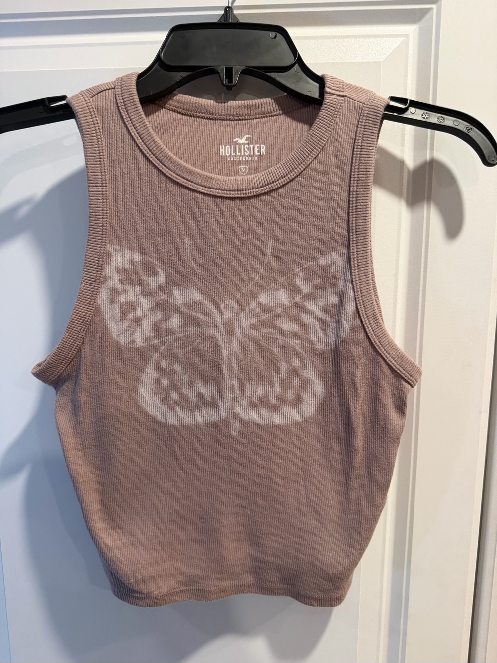 Hollister Butterfly Ribbed Tank Top M